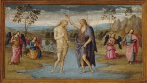 The Baptism of Christ 1500-05 predela Perugino The Art Institute of Chicago