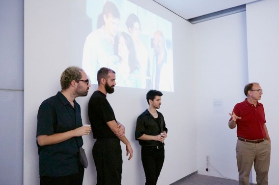 Presentation of the exhibition, with Jorge Suárez, Aitor de Maenza, Sergio Martín and Guillem Cervera