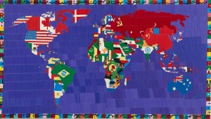 Map, Alighiero e Boetti, 1989, bordado en lienzo